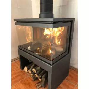 Kaminofen mit 3 Seiten Glas